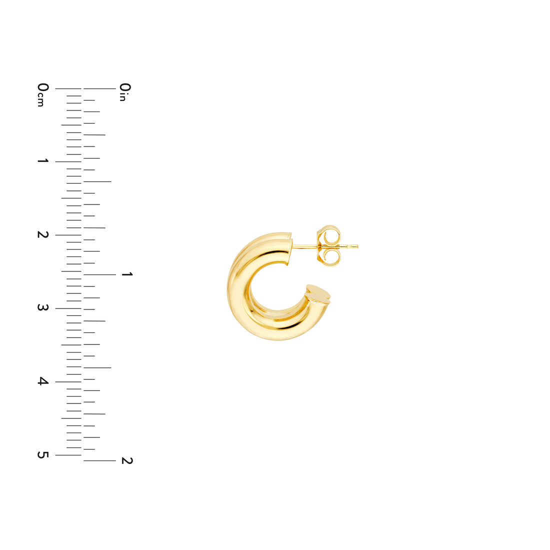 15MM SMALL DOUBLE HOOP EARRINGS | 14K YELLOW GOLD | TM024033-14Y - Brownlee Jewelers