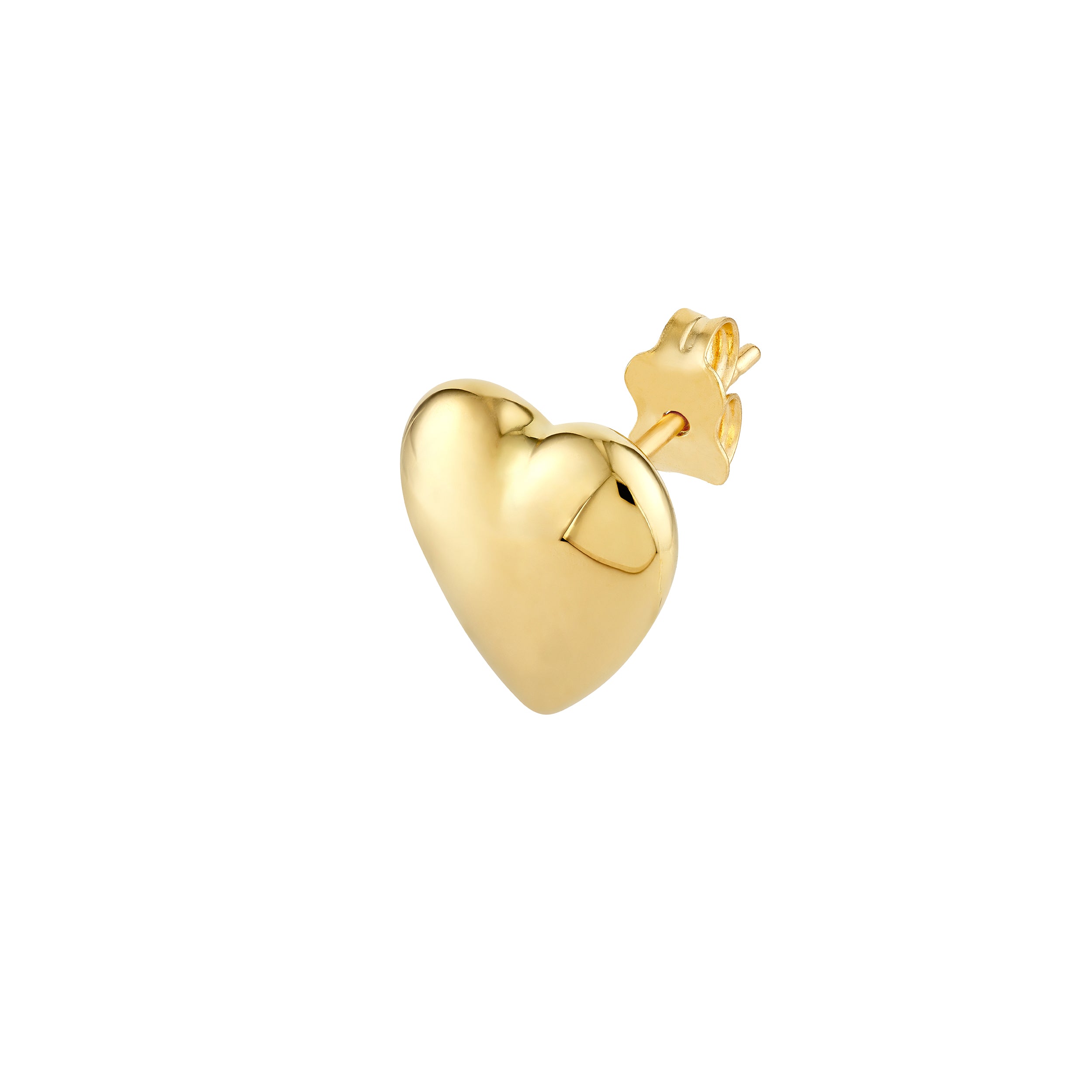 PUFFED HEART EARRINGS | 14K YELLOW GOLD | TM024445-14Y - Brownlee Jewelers