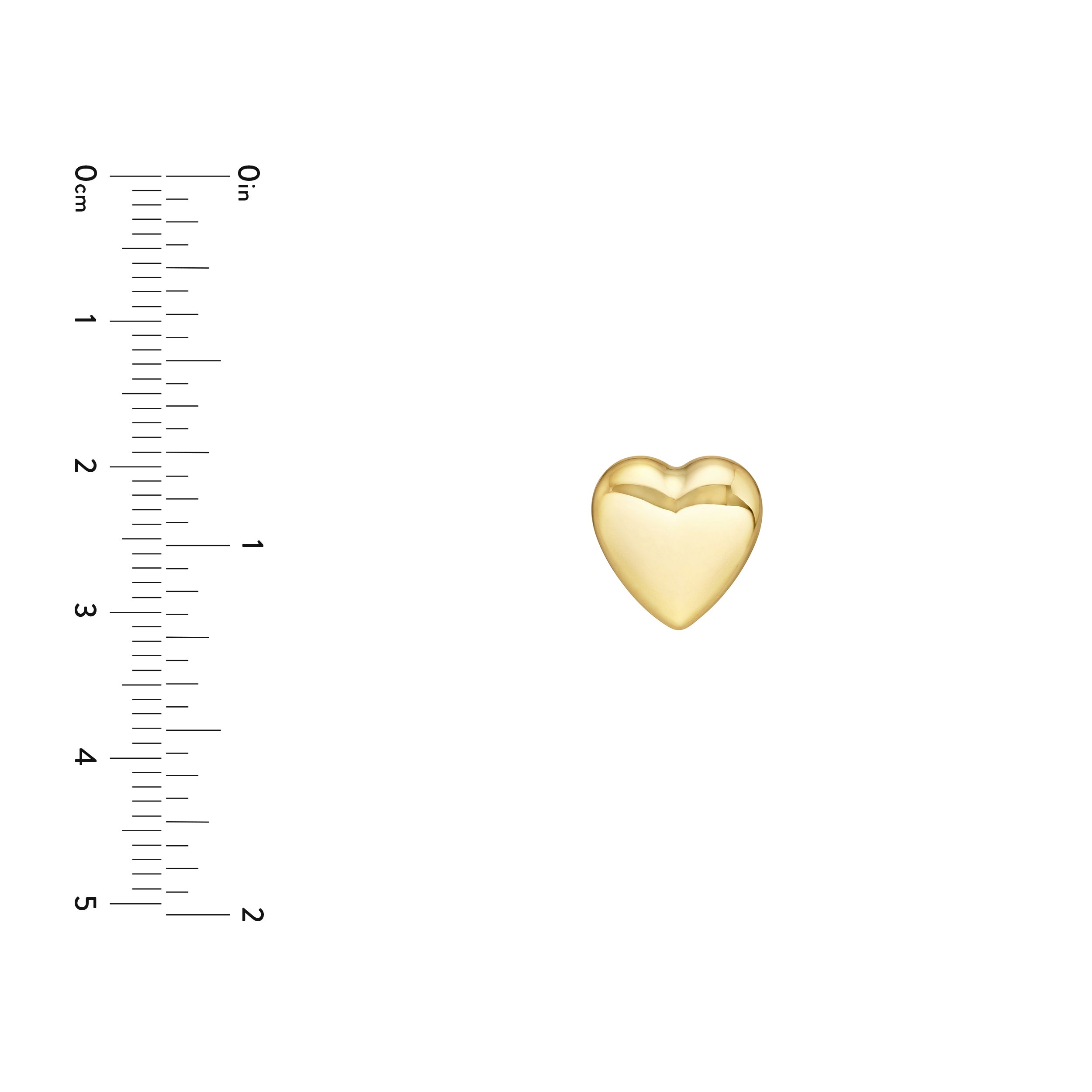 PUFFED HEART EARRINGS | 14K YELLOW GOLD | TM024445-14Y - Brownlee Jewelers