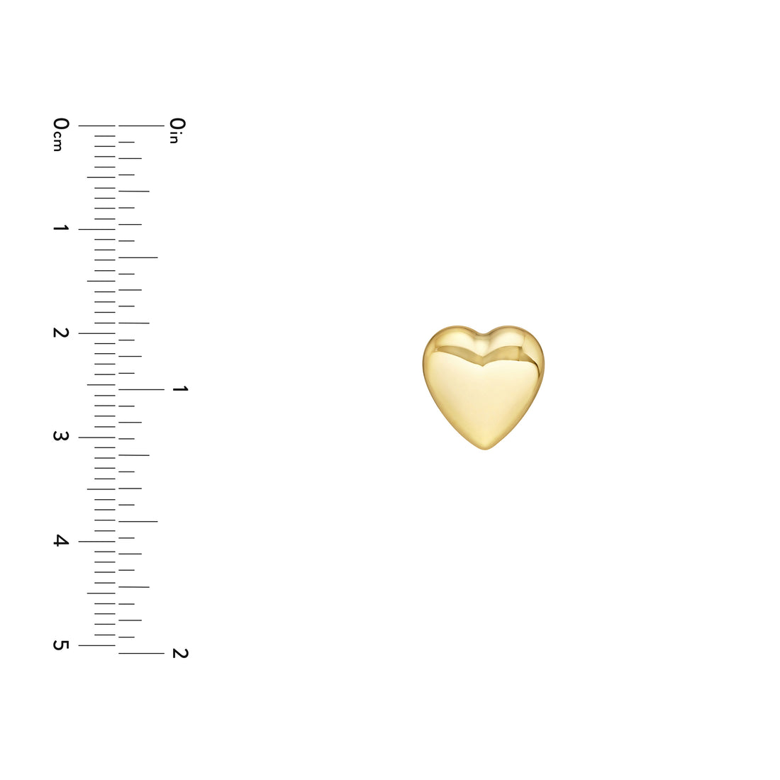 PUFFED HEART EARRINGS | 14K YELLOW GOLD | TM024445-14Y - Brownlee Jewelers
