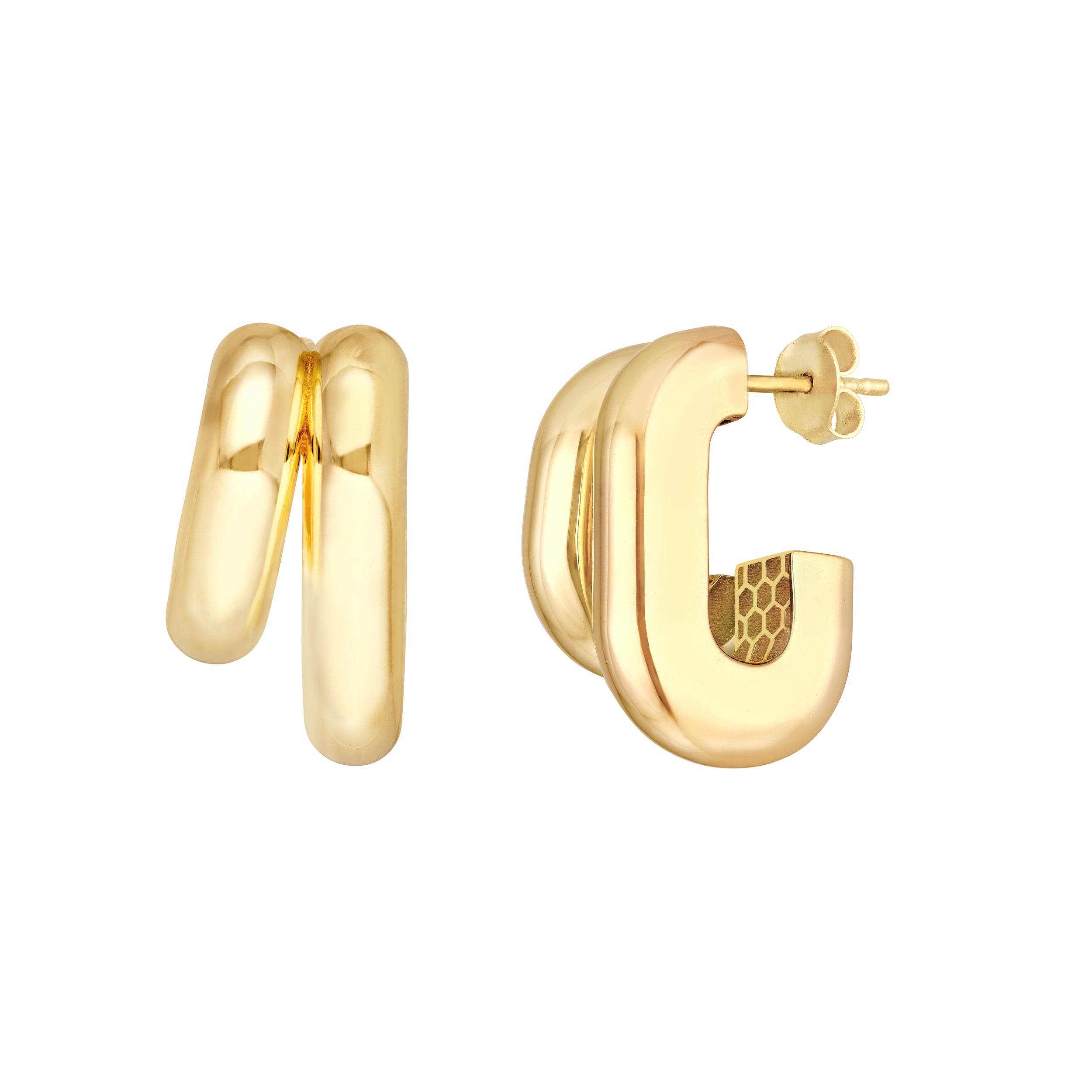 DOUBLE HOOP EARRINGS | 14K YELLOW GOLD | TM024570-14Y - Brownlee Jewelers