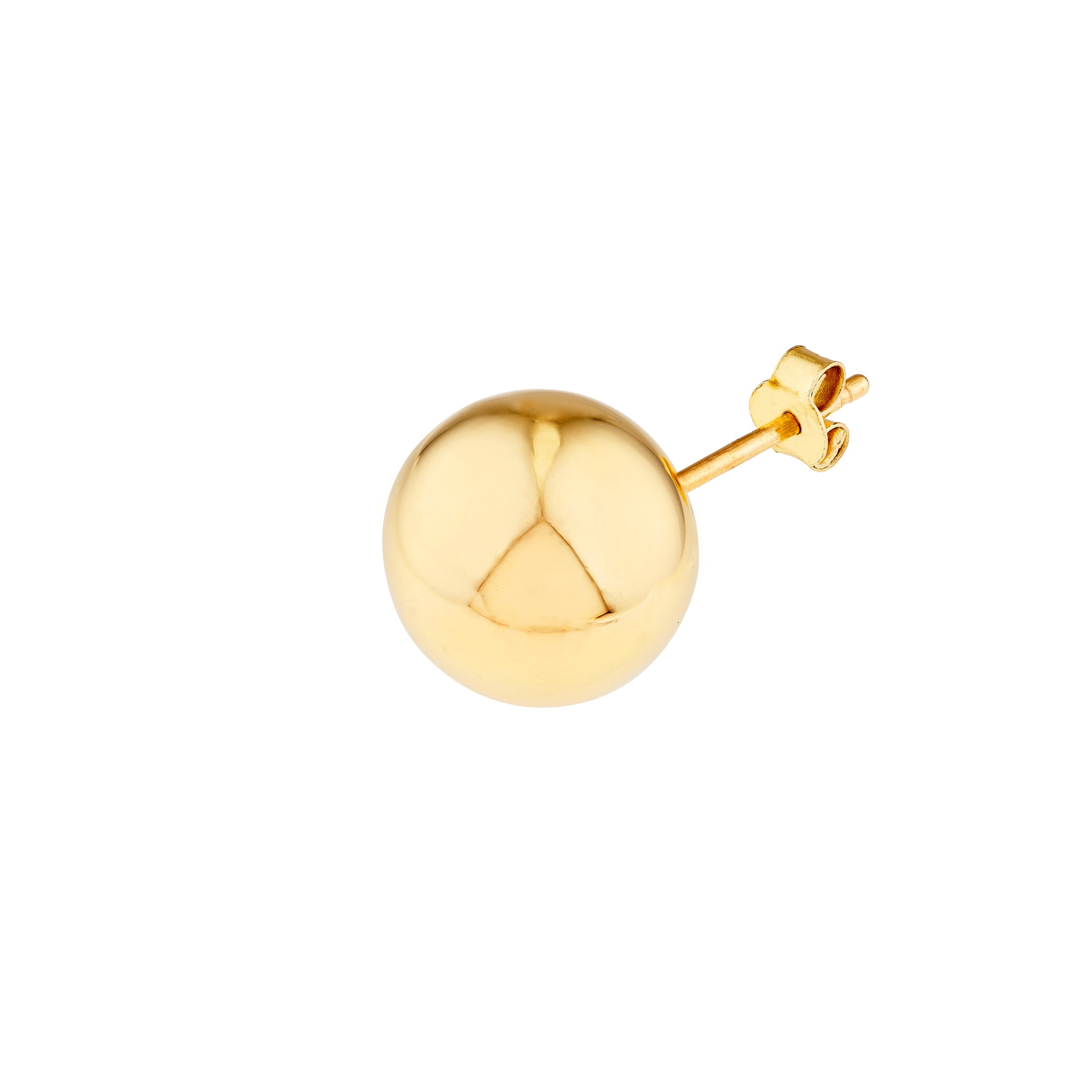 12MM POLISHED BEAD STUD EARRINGS | 14K YELLOW GOLD | TM024808-14Y - Brownlee Jewelers