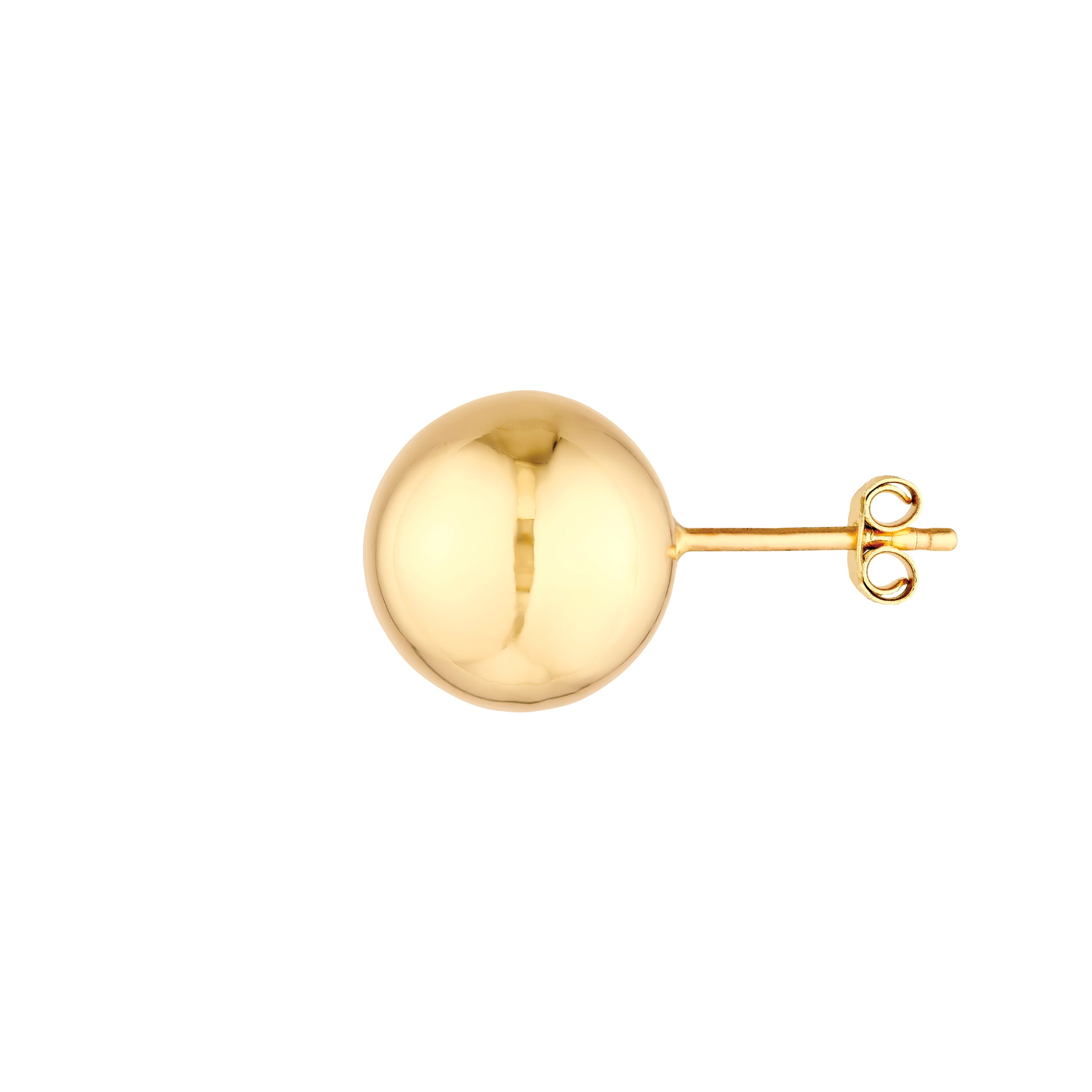 12MM POLISHED BEAD STUD EARRINGS | 14K YELLOW GOLD | TM024808-14Y - Brownlee Jewelers