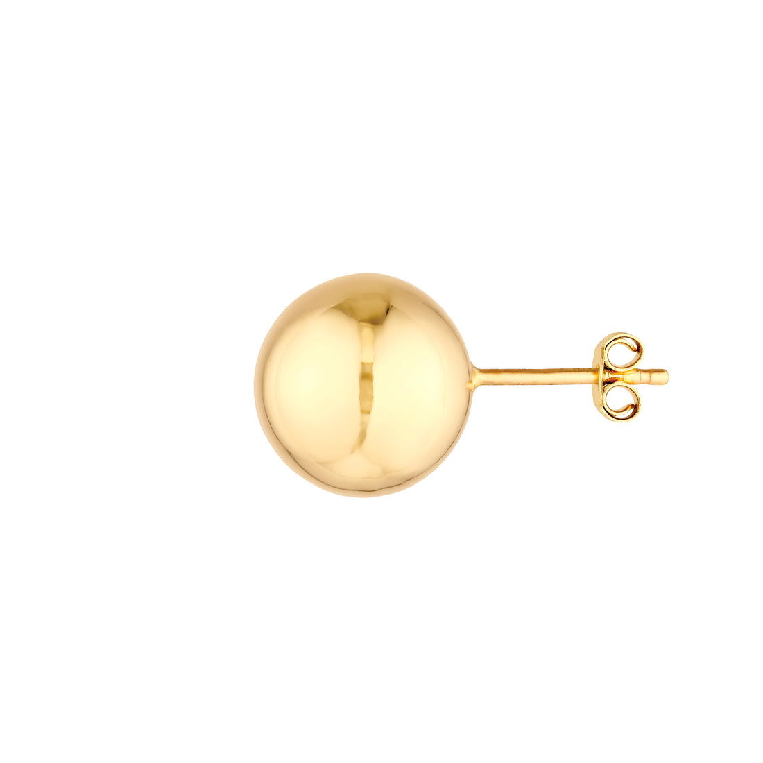 12MM POLISHED BEAD STUD EARRINGS | 14K YELLOW GOLD | TM024808-14Y - Brownlee Jewelers