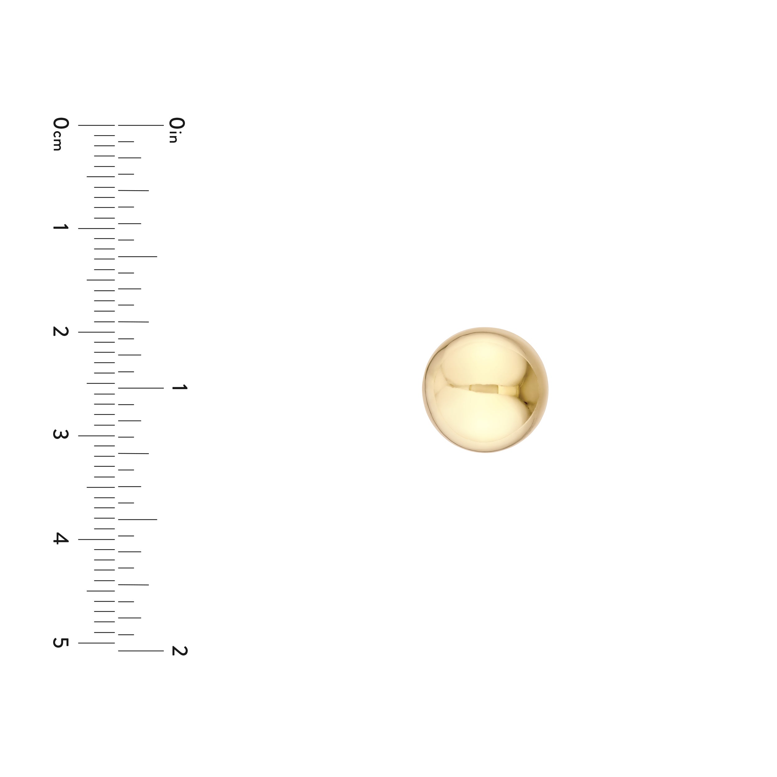 12MM POLISHED BEAD STUD EARRINGS | 14K YELLOW GOLD | TM024808-14Y - Brownlee Jewelers