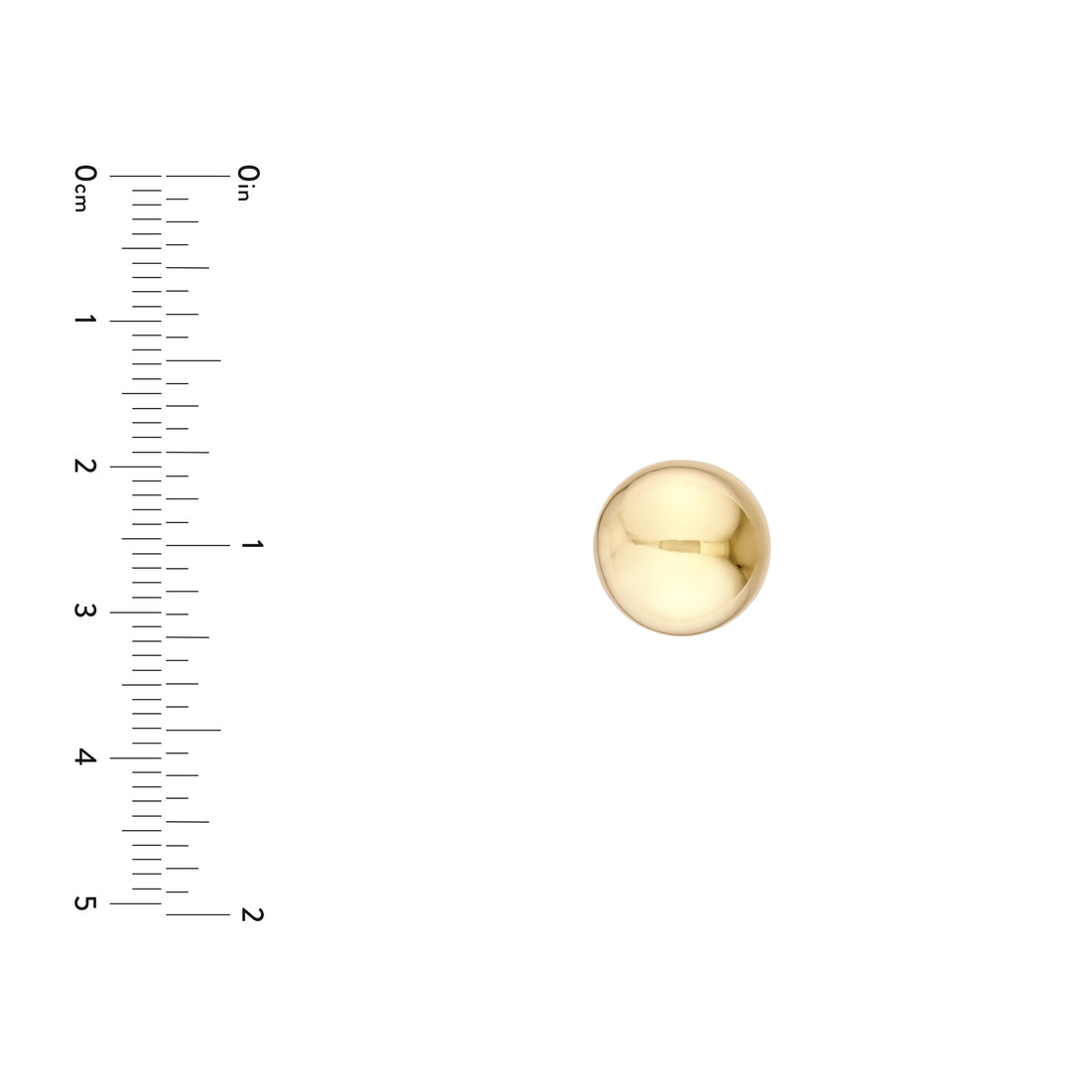 12MM POLISHED BEAD STUD EARRINGS | 14K YELLOW GOLD | TM024808-14Y - Brownlee Jewelers