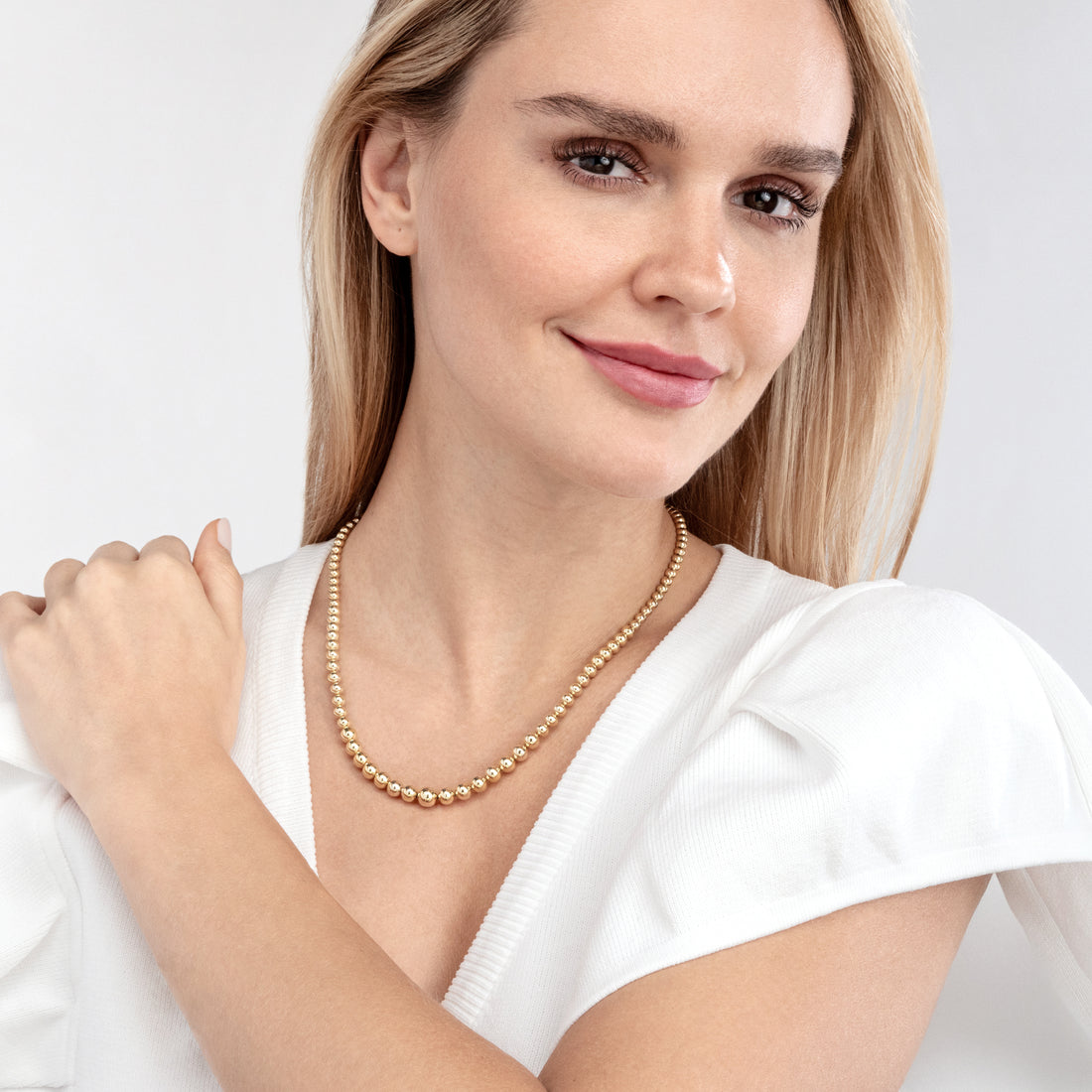 18" 15MM GRADUATED NECKLACE | 14K YELLOW GOLD | TM024931-14Y - Brownlee Jewelers