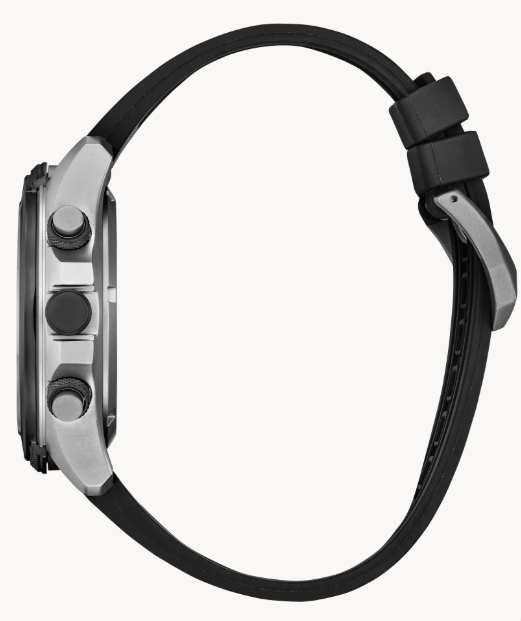 Citizen Promaster Land U822 | Eco-Drive Watch | Gray and Silver-Tone Stainless Steel | 43.9mm | Black Dial | Rubber Strap | JV1007-07E - Brownee Jewelers