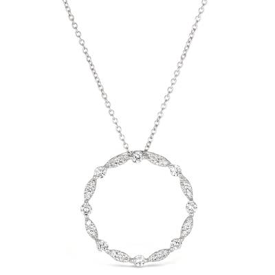 Le Vian Couture® P95 Platinum Pendant with Vanilla Diamonds® Sleek, refined, and beautifully modern, this Le Vian Couture® pendant showcases a graceful open-circle design crafted in luxurious P95 Platinum