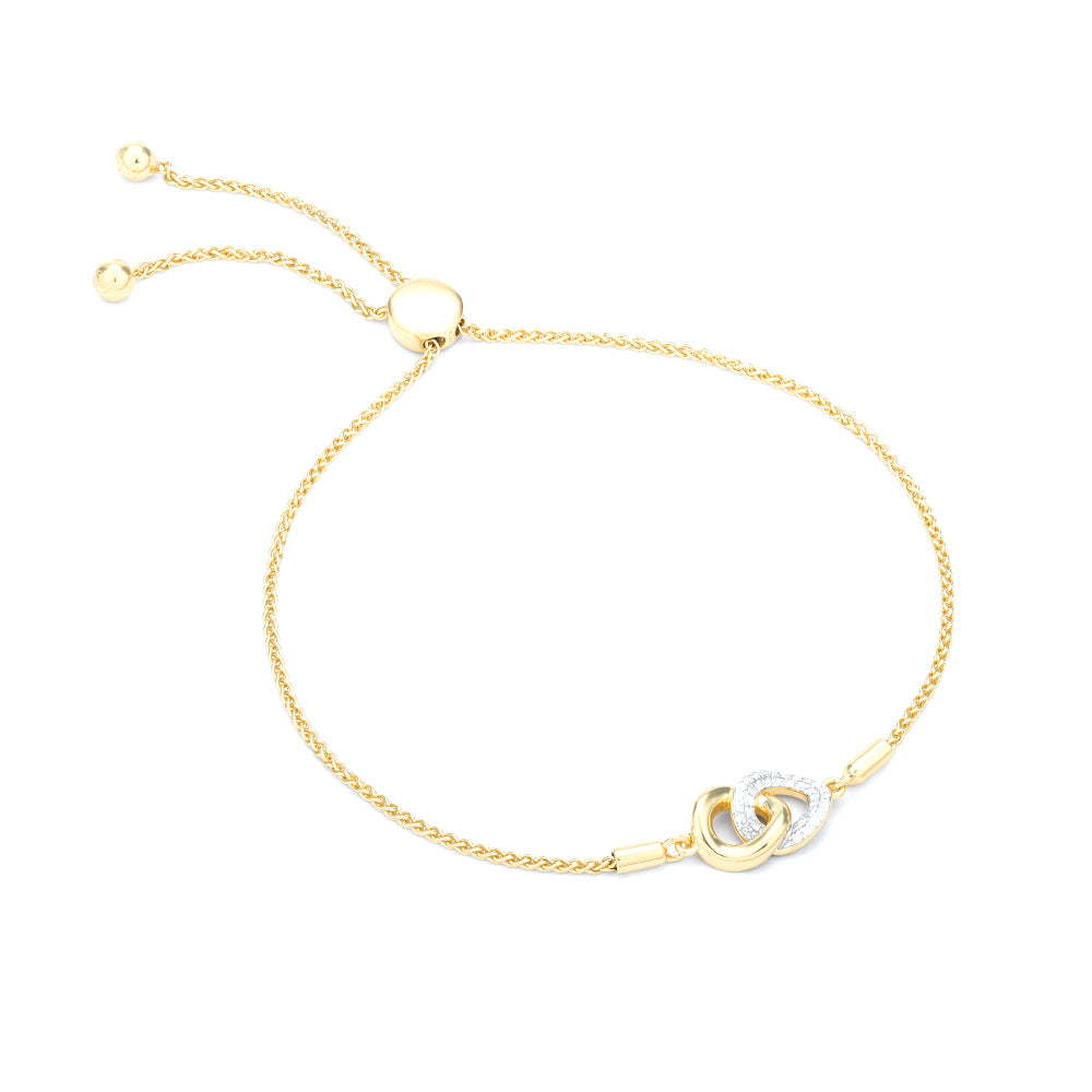 YG plated Bolo infinity Bracelet