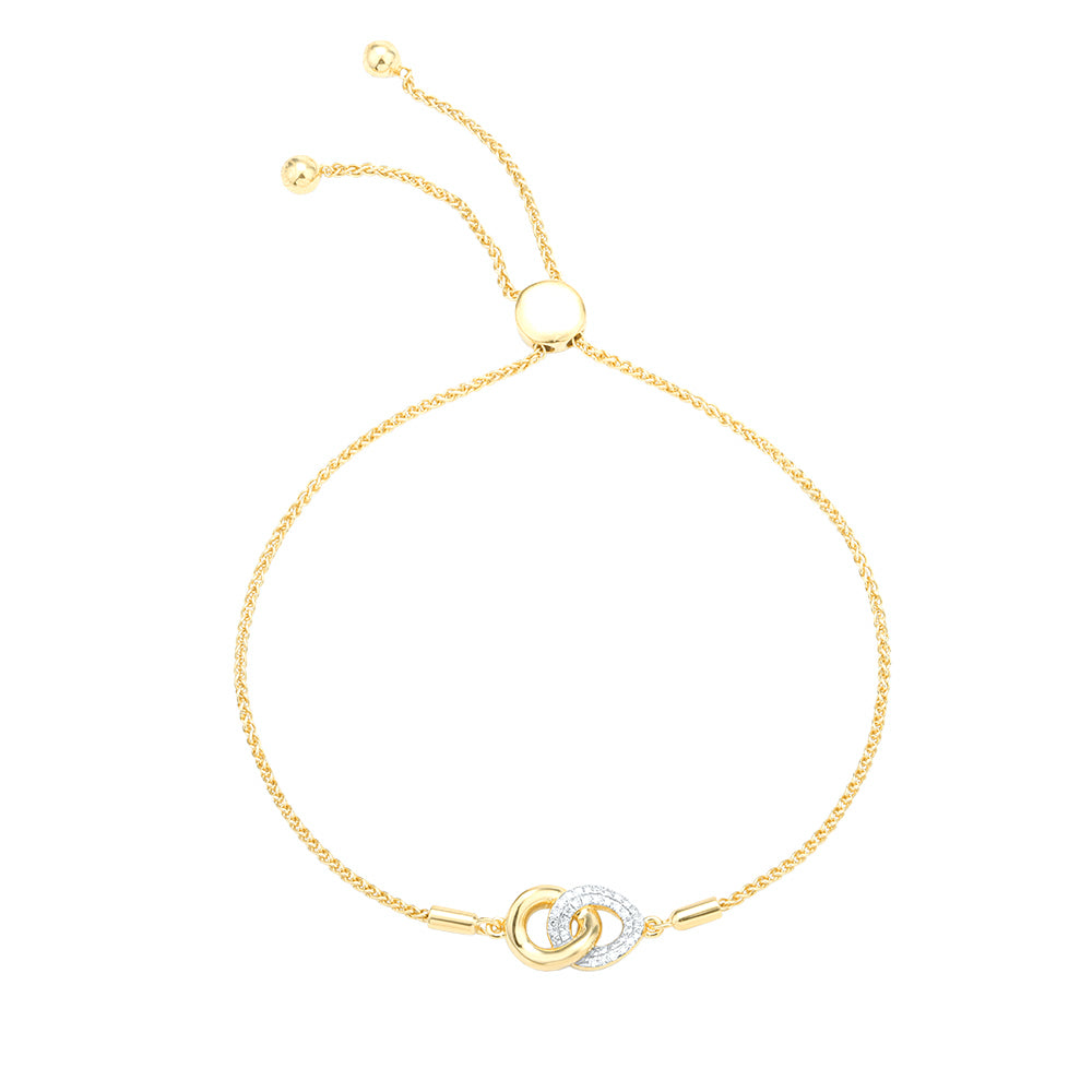 YG plated Bolo infinity Bracelet