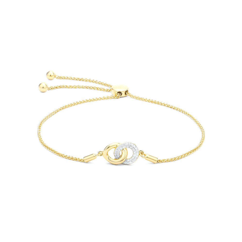YG plated Bolo infinity Bracelet