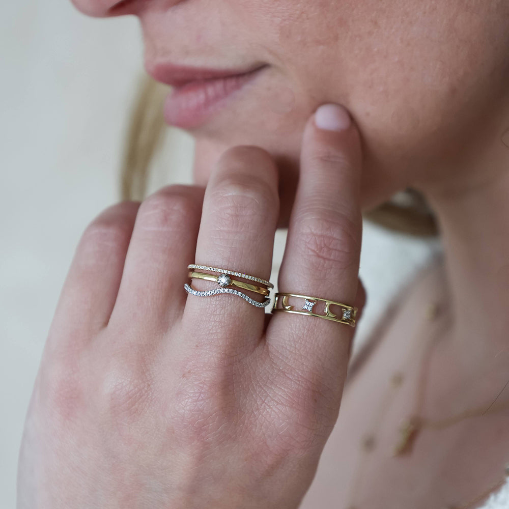 reach for The Moon Stacking Ring