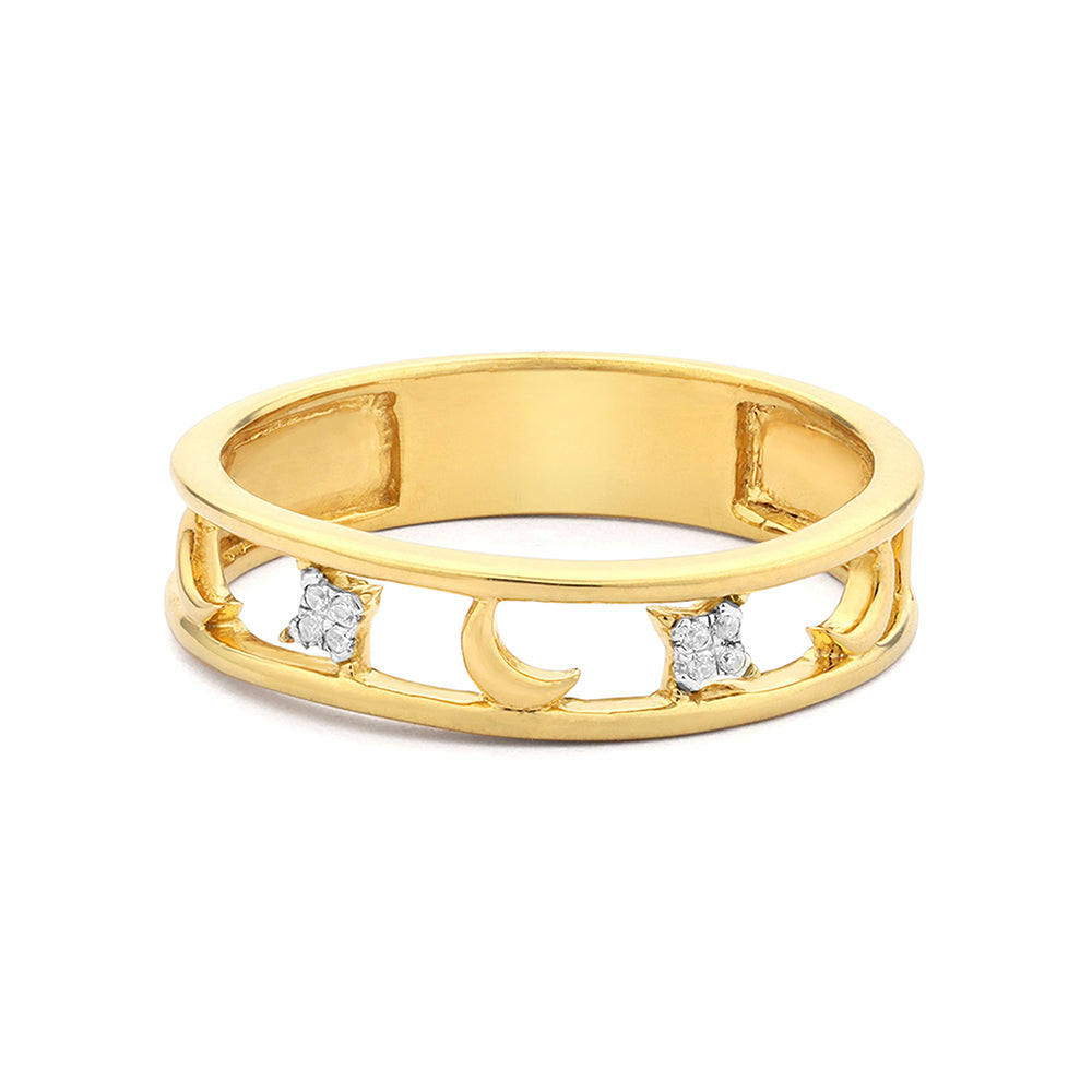 Reach For The Moon Stacking Ring