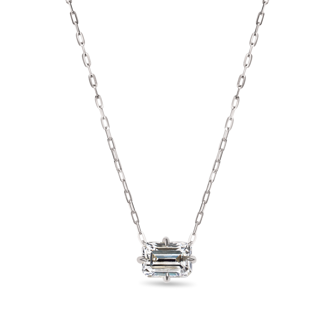 Emerald Cut Diamond Pendant