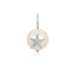 Pave Star on Pearl Charm