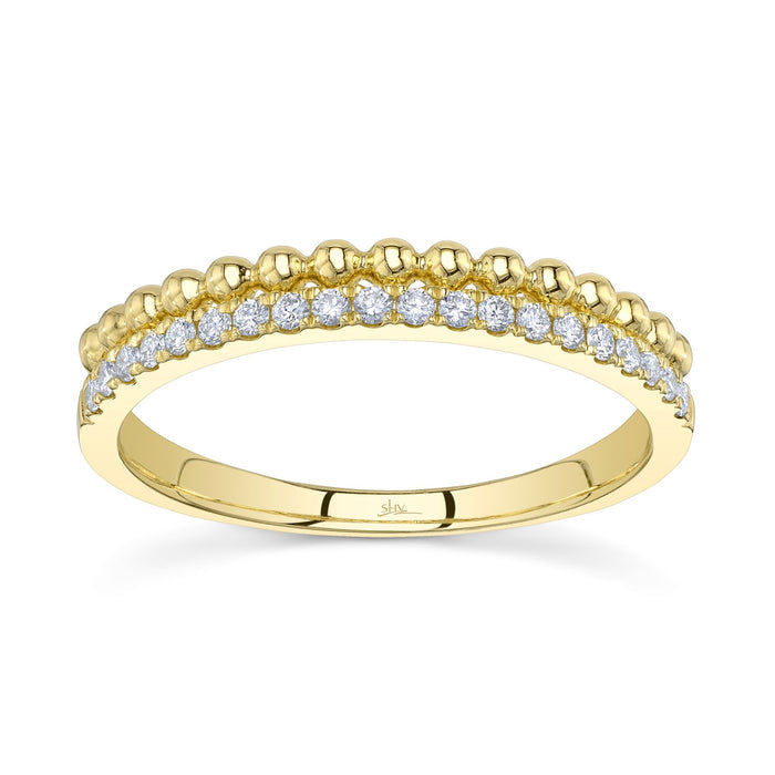 0.18CT DIAMOND RING IN 14K YELLOW GOLD