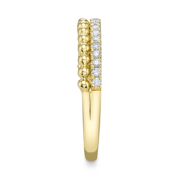 0.18CT DIAMOND RING IN 14K YELLOW GOLD