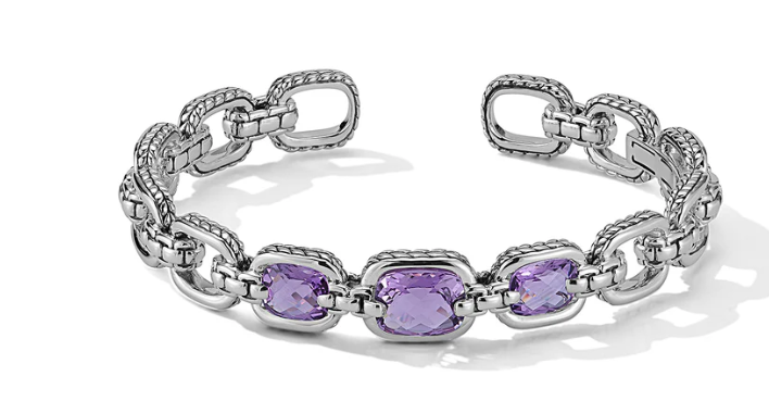 Sterling Silver Amethyst Bangle