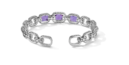 Sterling Silver Amethyst Bangle