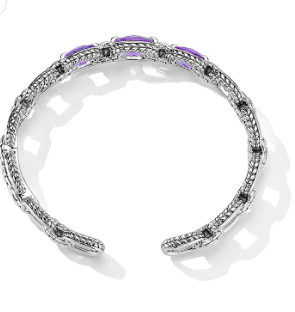 Sterling Silver Amethyst Bangle