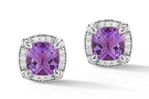 Sterling Silver Amethyst Earrings 