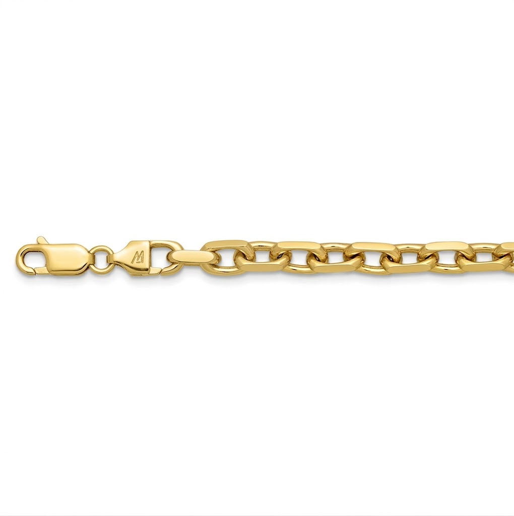 5.6MM Anchoro Chain Necklace | Sterling Silver & 18K Gold-Plated | 24 Inch | SSG-62-200-24 - Brownee Jewelers