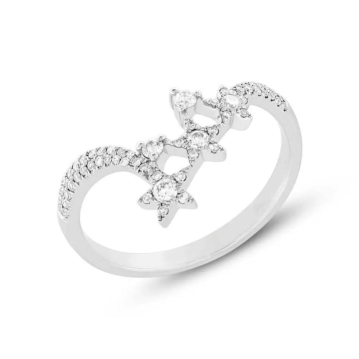 SHY CREATION | 0.26 CTW DIAMOND STAR RING | 14K WHITE GODLD | SC55004956 - Brownee Jewelers