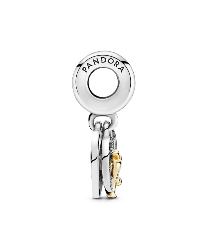 Pandora Anniversary Dangle Charm in Sterling Silver and 14K Gold-Plated with Clear Cubic Zirconia