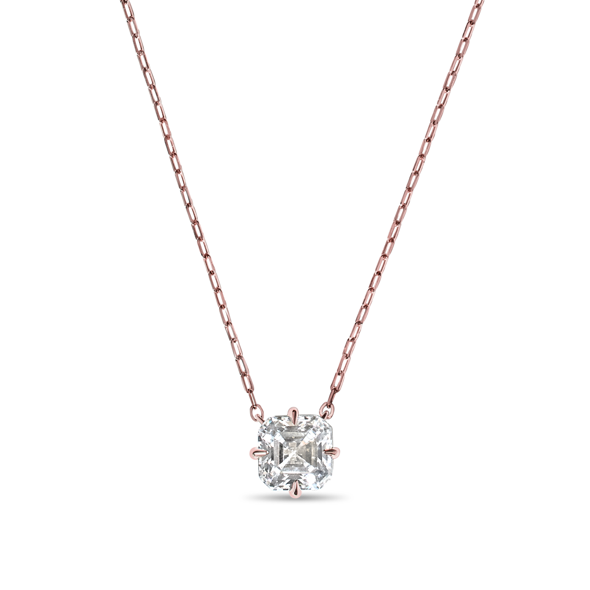 Asscher Diamond Pendant