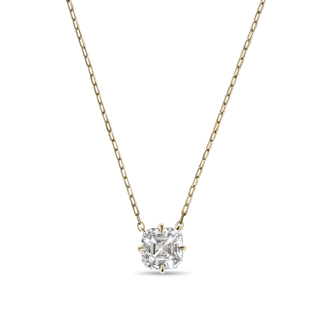 Asscher Diamond Pendant