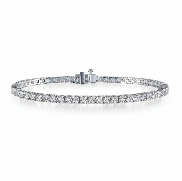 Lafonn | Round CZ Tennis Bracelet | Sterling Silver | 7.25" | Classic Line Bracelet - Brownee Jewelers