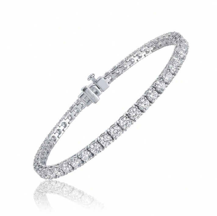 Lafonn | Round CZ Tennis Bracelet | Sterling Silver | 7.25" | Classic Line Bracelet - Brownee Jewelers