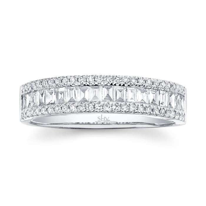 SHY CREATION KATE | 0.55CT DIAMOND BAGUETTE BAND | 14K WHITE GOLD | SC55004917 - Brownee Jewelers