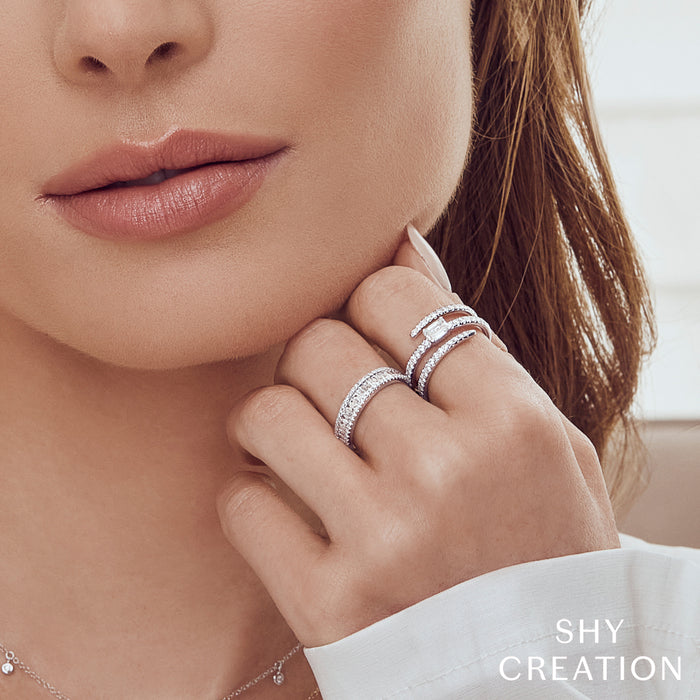 SHY CREATION KATE | 0.55CT DIAMOND BAGUETTE BAND | 14K WHITE GOLD | SC55004917 - Brownee Jewelers