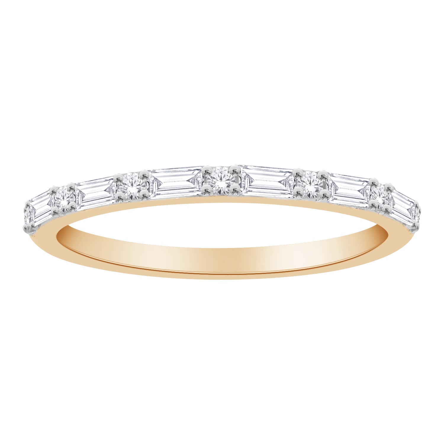 Baguette & Round Lab-Grown Diamond Band