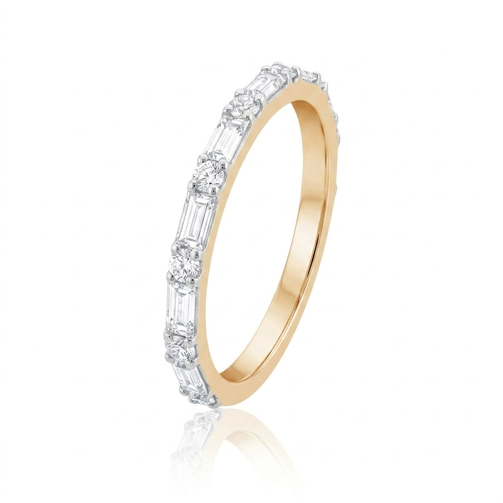 Baguette & Round Lab-Grown Diamond Band