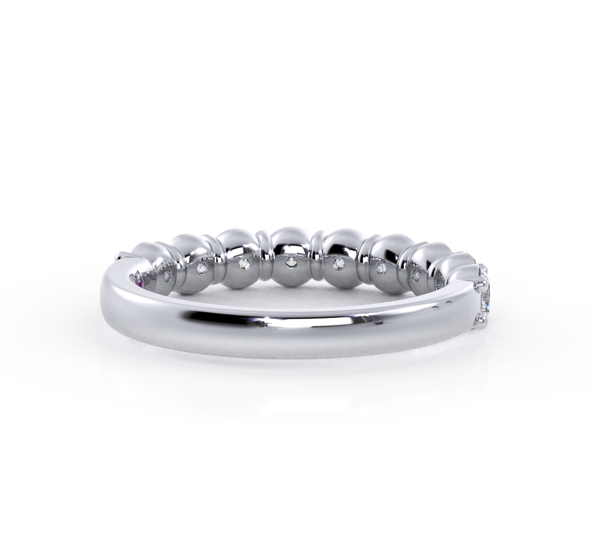Round Lab-Grown Diamond Halfway Band