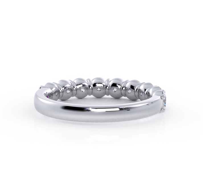 Round Lab-Grown Diamond Halfway Band