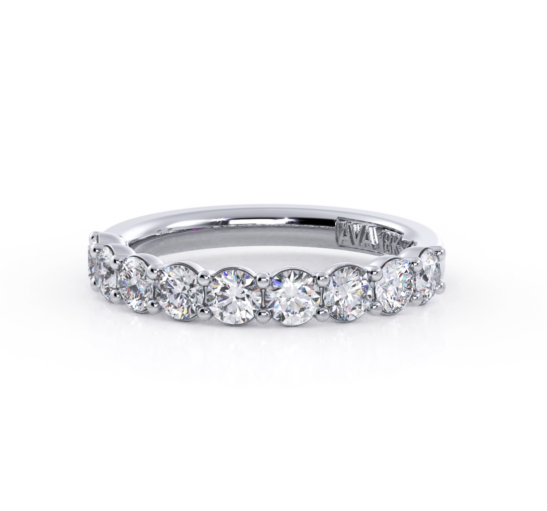 Round Lab-Grown Diamond Halfway Band