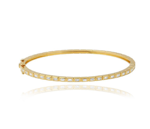 Thin Bezel Baguette Bangle