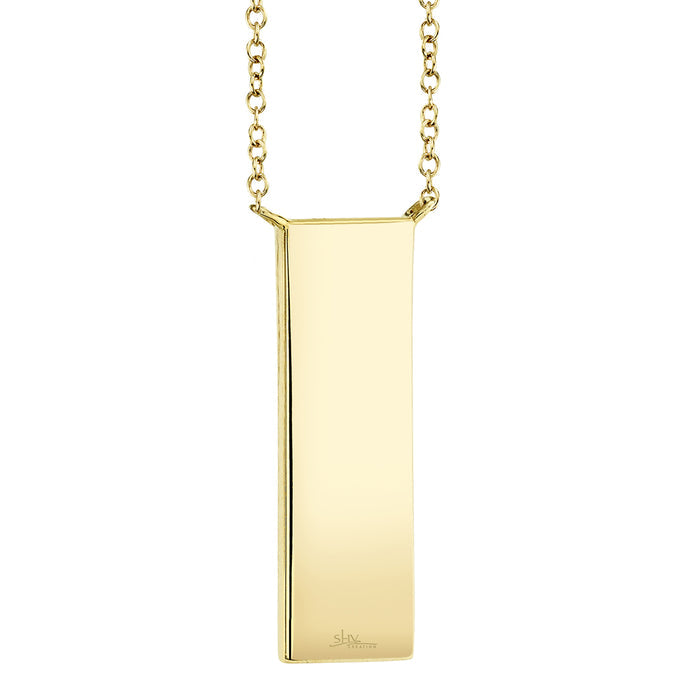 0.06 TOTAL CARAT WEIGHT DIAMOND BAR MATTE NECKLACE IN 14K YELLOW GOLD