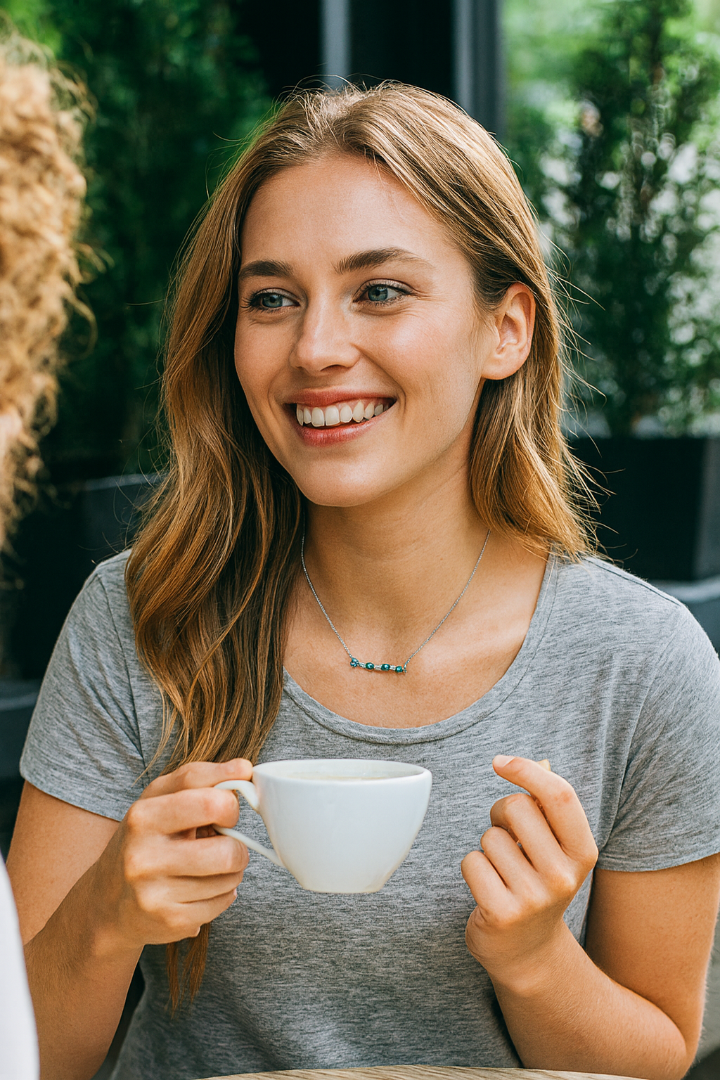 14KT White Gold Diamond & Emerald Bar Necklace – .66 CTW