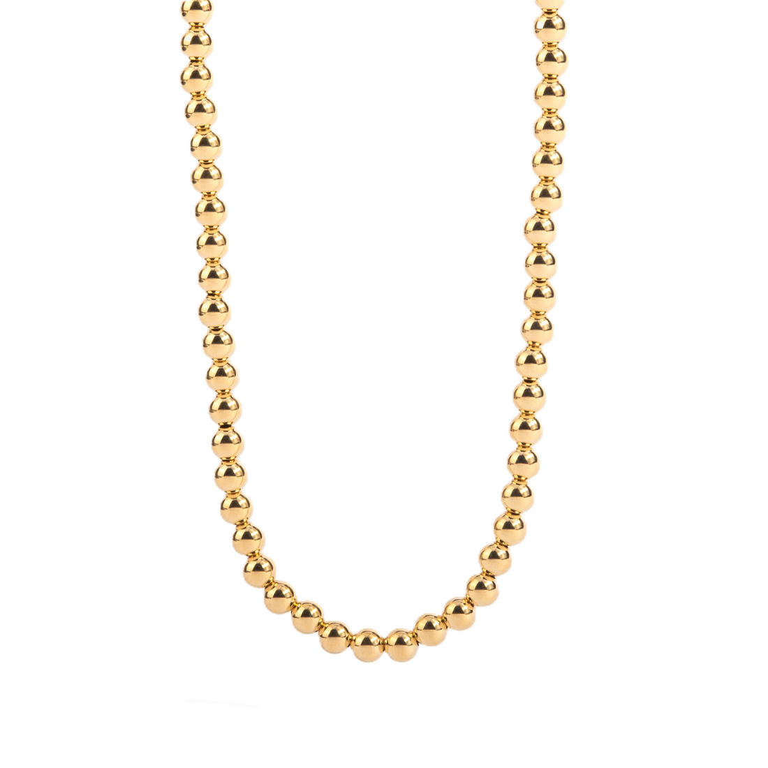 Adjustable 15 to 18 Inch 14K Yellow Gold Filled 5mm Beaded Necklace