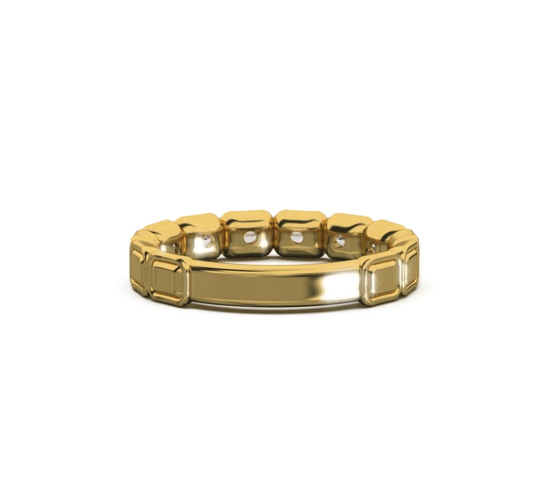Emerald-Cut Lab-Grown Diamond Halfway Band
