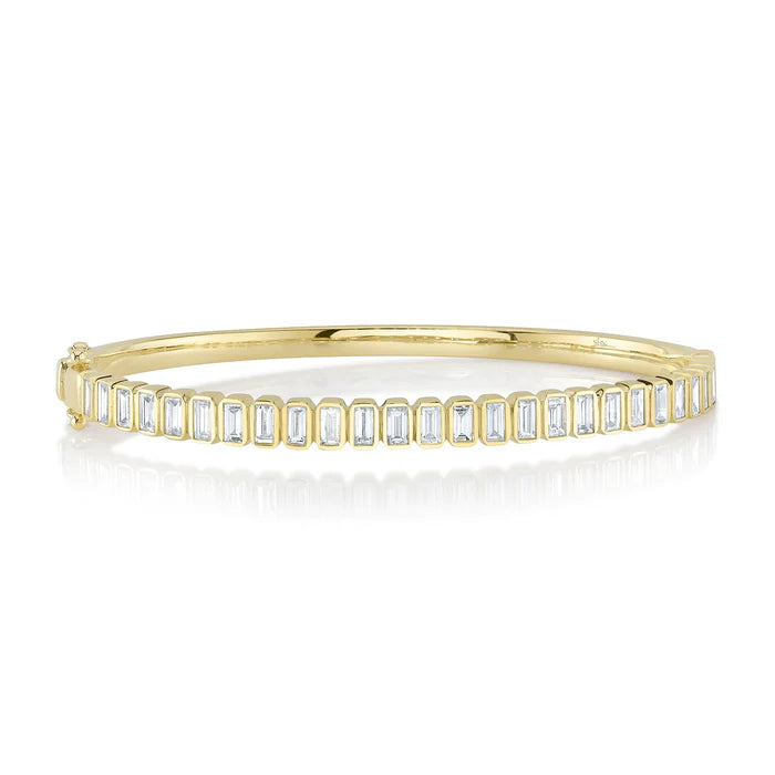 Baguette Diamond Bangle Bracelet