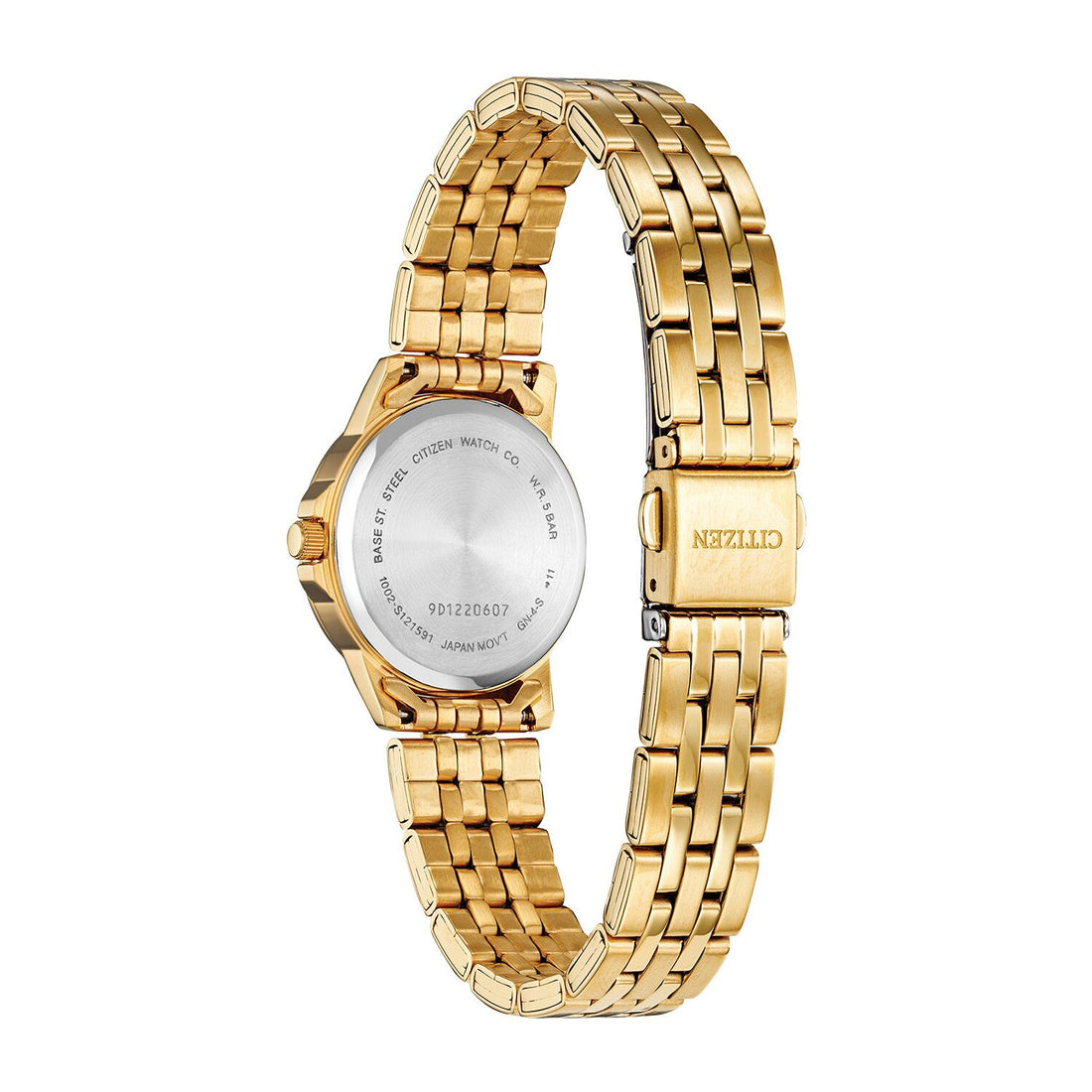 Citizen Ladies Gold-Tone Stainless Steel with Black Dial Watch