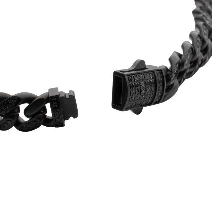 Black IP Steel Miami Cuban Chain 8.25 in. Bracelet