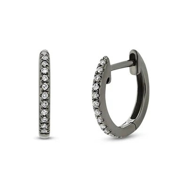 .07 TOTAL CARAT WEIGHT DIAMOND HUGGIE EARRING IN 14K BLACK GOLD