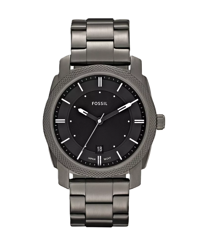 Machine Watch | Fossil | Smoke Stainless Steel | Black Dial | 22mm Bracelet - Brownee Jewelers